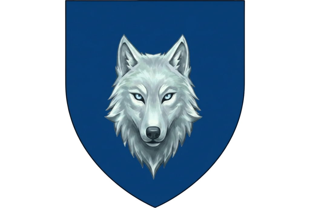 Frostreach sigil featuring a frost-steel wolf head in The Ancients Reborn Saga